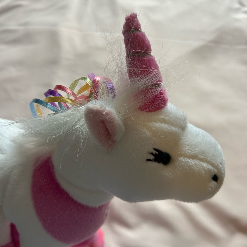 Webkinz Ribbon Unicorn Plush – HM461 (No Code) - Picture 5 of 7